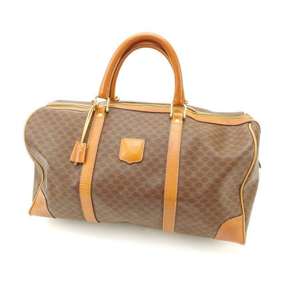 Celine Macadam Travel Bag Boston Brown - Picture 1 of 6